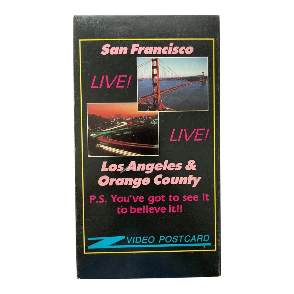 San Francisco Los Angeles Orange County LIVE! Video Postcard VHS Tape NTSC